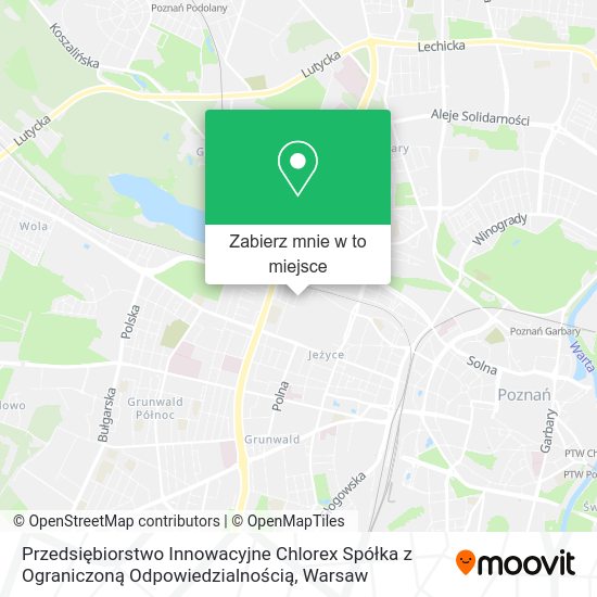 Mapa Przedsiębiorstwo Innowacyjne Chlorex Spółka z Ograniczoną Odpowiedzialnością