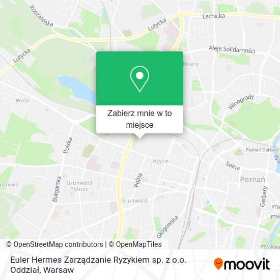 Mapa Euler Hermes Zarządzanie Ryzykiem sp. z o.o. Oddział