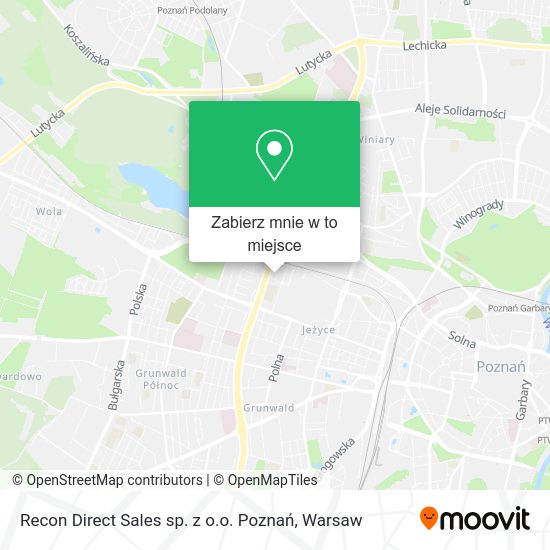 Mapa Recon Direct Sales sp. z o.o. Poznań