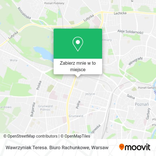 Mapa Wawrzyniak Teresa. Biuro Rachunkowe