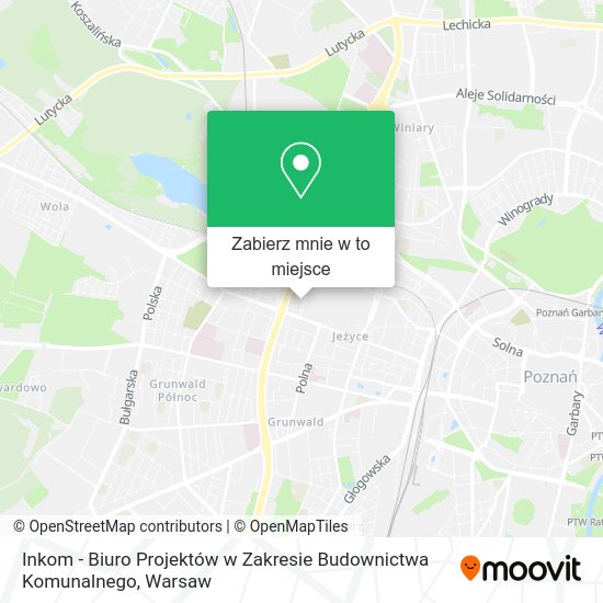 Mapa Inkom - Biuro Projektów w Zakresie Budownictwa Komunalnego