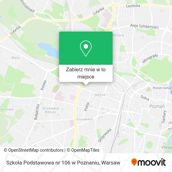 Mapa Szkoła Podstawowa nr 106 w Poznaniu