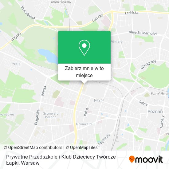 Mapa Prywatne Przedszkole i Klub Dzieciecy Twórcze Łapki