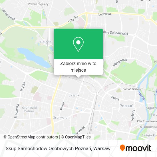 Mapa Skup Samochodów Osobowych Poznań