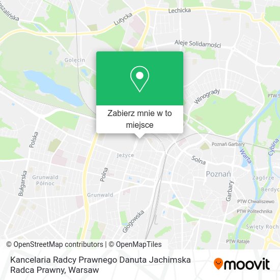 Mapa Kancelaria Radcy Prawnego Danuta Jachimska Radca Prawny