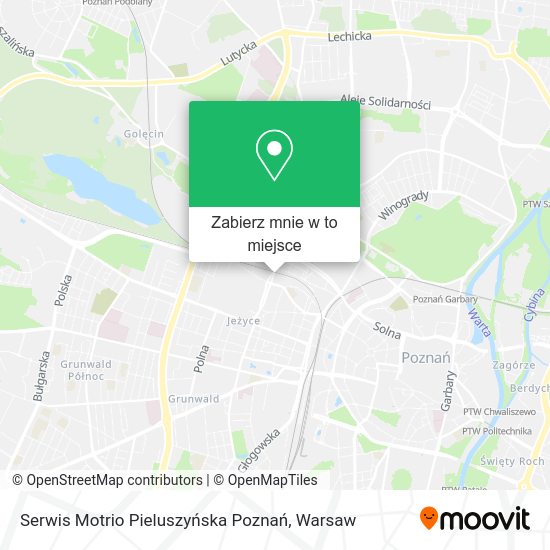 Mapa Serwis Motrio Pieluszyńska Poznań