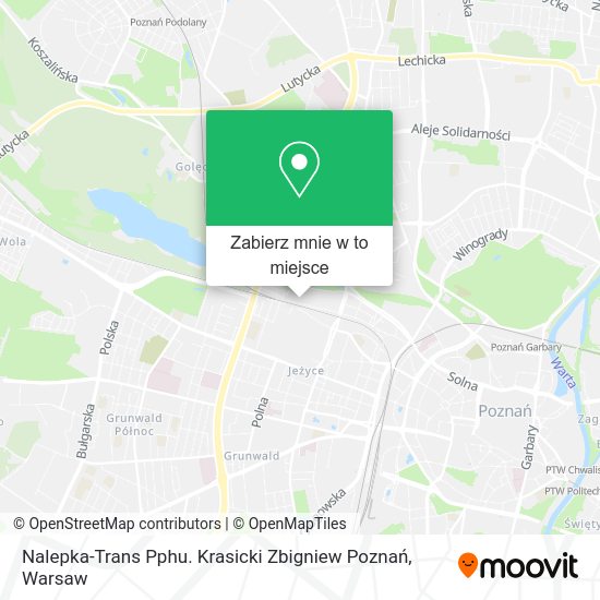 Mapa Nalepka-Trans Pphu. Krasicki Zbigniew Poznań