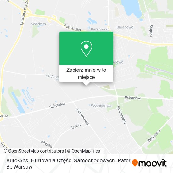 Mapa Auto-Abs. Hurtownia Części Samochodowych. Pater B.