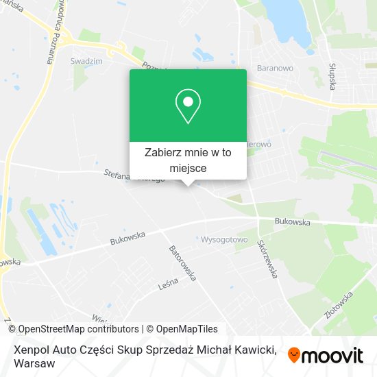 Mapa Xenpol Auto Części Skup Sprzedaż Michał Kawicki