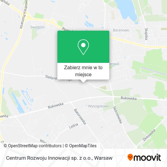 Mapa Centrum Rozwoju Innowacji sp. z o.o.