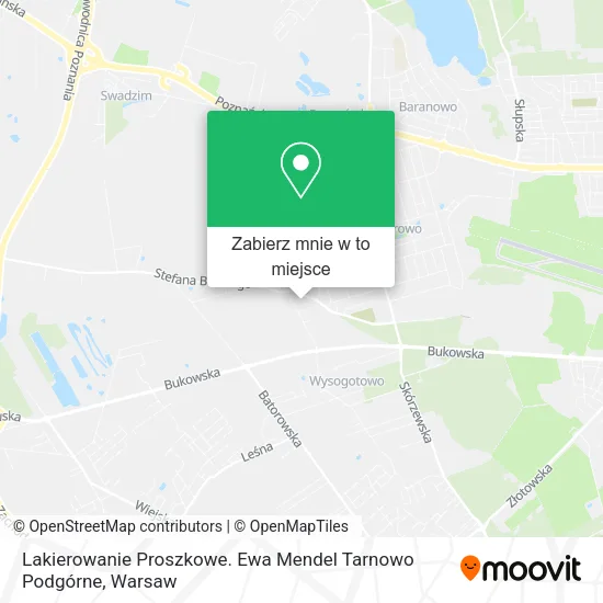 Mapa Lakierowanie Proszkowe. Ewa Mendel Tarnowo Podgórne