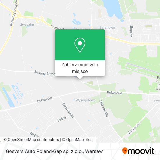 Mapa Geevers Auto Poland-Gap sp. z o.o.