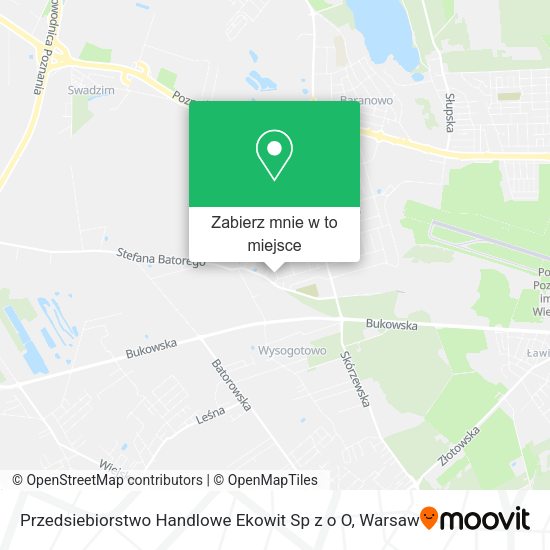 Mapa Przedsiebiorstwo Handlowe Ekowit Sp z o O