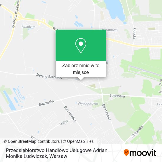 Mapa Przedsiębiorstwo Handlowo Usługowe Adrian Monika Ludwiczak