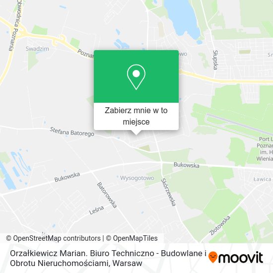 Mapa Orzałkiewicz Marian. Biuro Techniczno - Budowlane i Obrotu Nieruchomościami