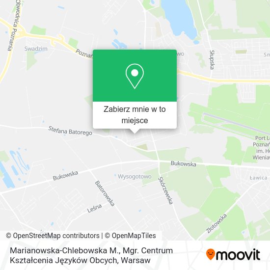 Mapa Marianowska-Chlebowska M., Mgr. Centrum Kształcenia Języków Obcych