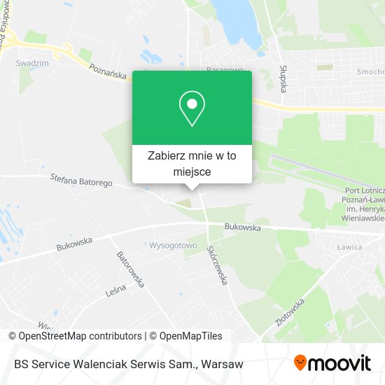 Mapa BS Service Walenciak Serwis Sam.