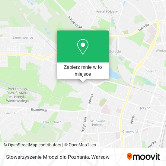 Mapa Stowarzyszenie Młodzi dla Poznania