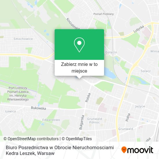 Mapa Biuro Posrednictwa w Obrocie Nieruchomosciami Kedra Leszek