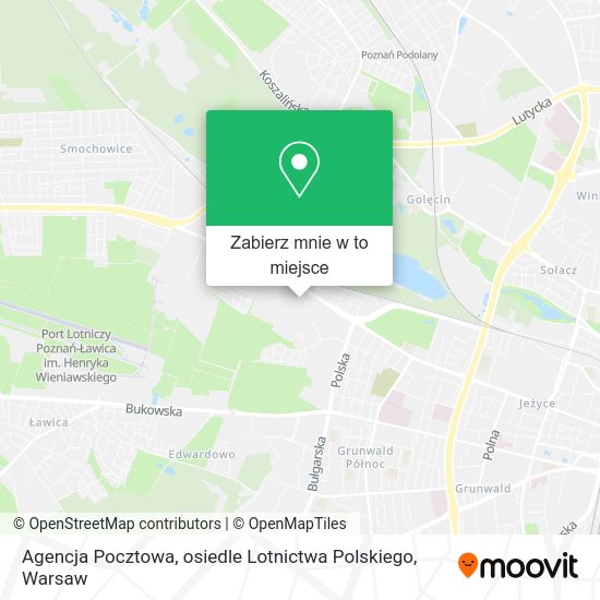 Mapa Agencja Pocztowa, osiedle Lotnictwa Polskiego