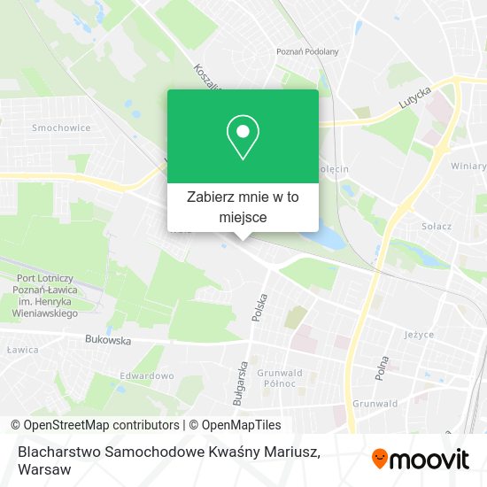 Mapa Blacharstwo Samochodowe Kwaśny Mariusz