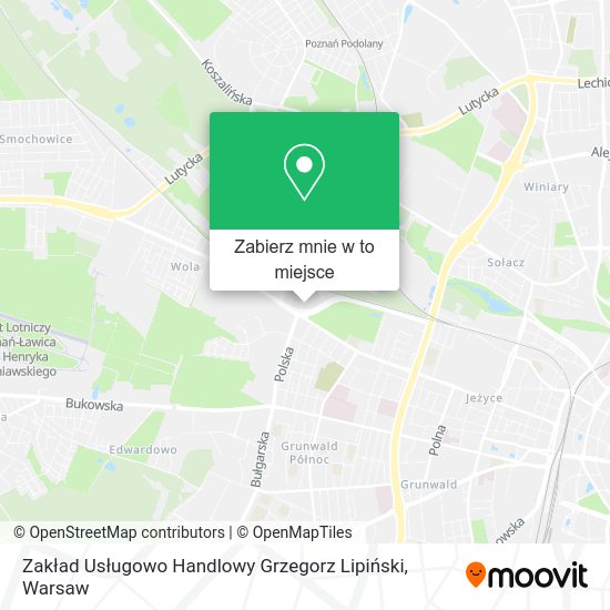 Mapa Zakład Usługowo Handlowy Grzegorz Lipiński