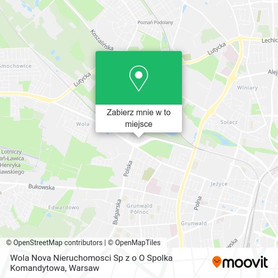 Mapa Wola Nova Nieruchomosci Sp z o O Spolka Komandytowa