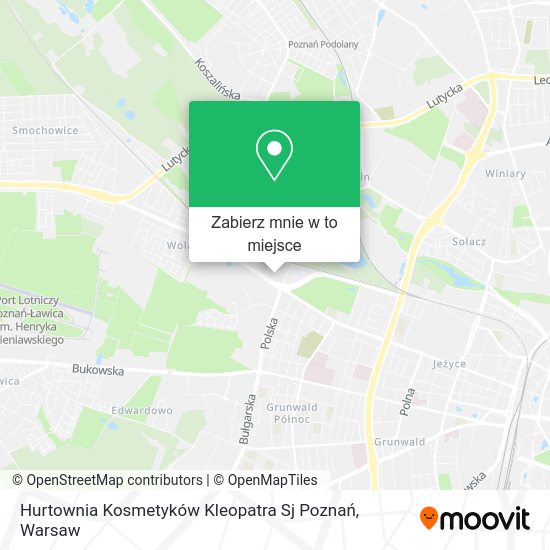 Mapa Hurtownia Kosmetyków Kleopatra Sj Poznań