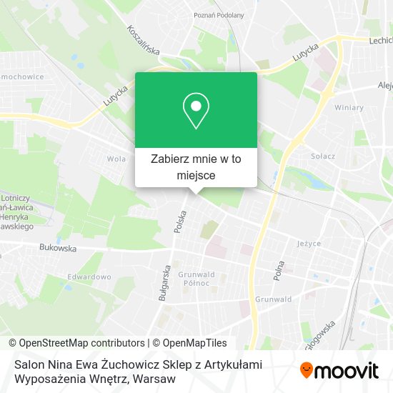 Mapa Salon Nina Ewa Żuchowicz Sklep z Artykułami Wyposażenia Wnętrz