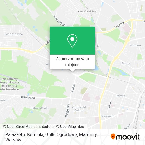 Mapa Palazzetti. Kominki, Grille Ogrodowe, Marmury