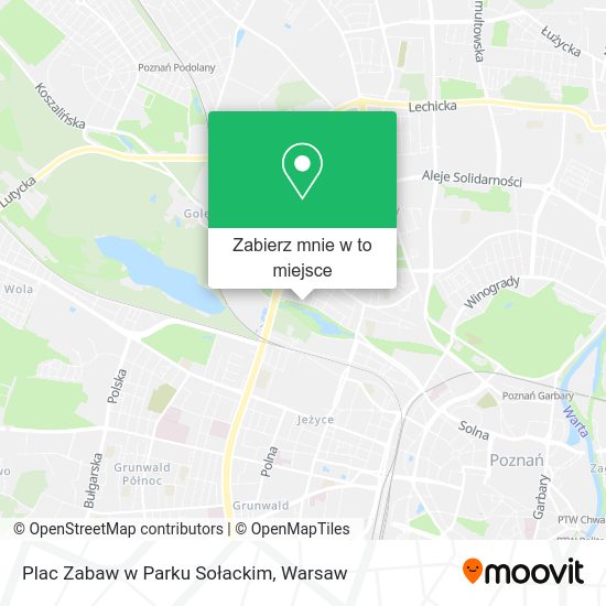 Mapa Plac Zabaw w Parku Sołackim