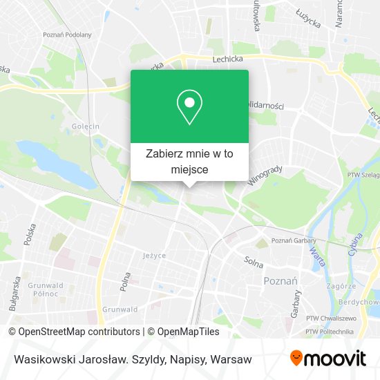 Mapa Wasikowski Jarosław. Szyldy, Napisy