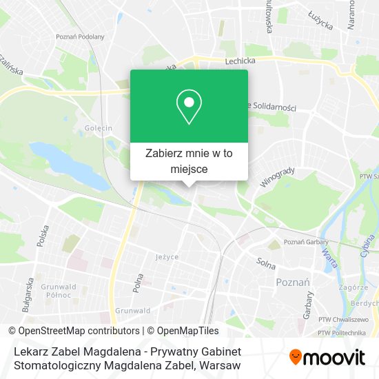 Mapa Lekarz Zabel Magdalena - Prywatny Gabinet Stomatologiczny Magdalena Zabel