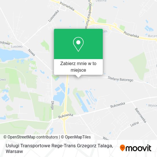 Mapa Usługi Transportowe Rege-Trans Grzegorz Talaga