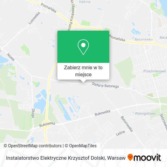 Mapa Instalatorstwo Elektryczne Krzysztof Dolski