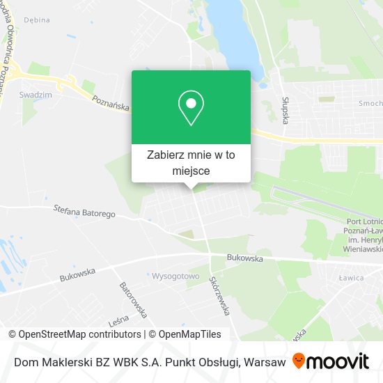 Mapa Dom Maklerski BZ WBK S.A. Punkt Obsługi