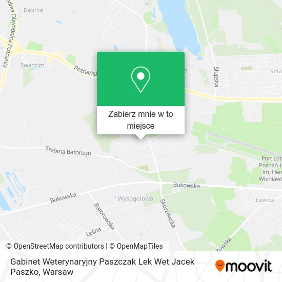 Mapa Gabinet Weterynaryjny Paszczak Lek Wet Jacek Paszko