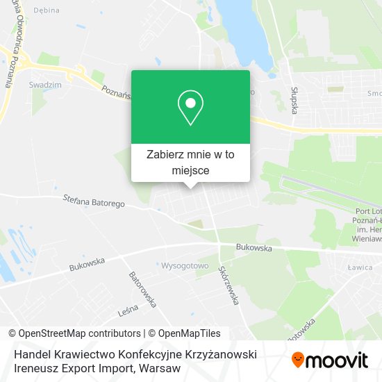 Mapa Handel Krawiectwo Konfekcyjne Krzyżanowski Ireneusz Export Import