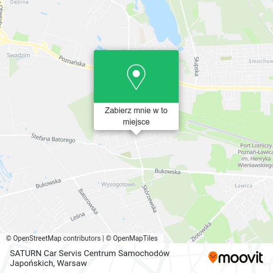 Mapa SATURN Car Servis Centrum Samochodów Japońskich