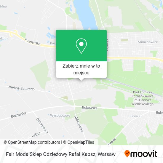 Mapa Fair Moda Sklep Odzieżowy Rafał Kabsz