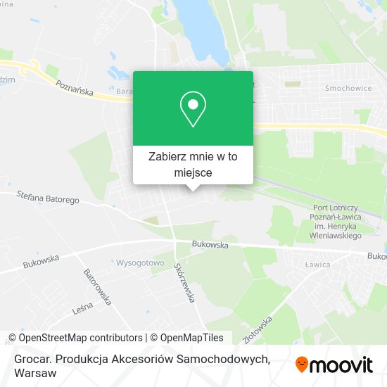 Mapa Grocar. Produkcja Akcesoriów Samochodowych