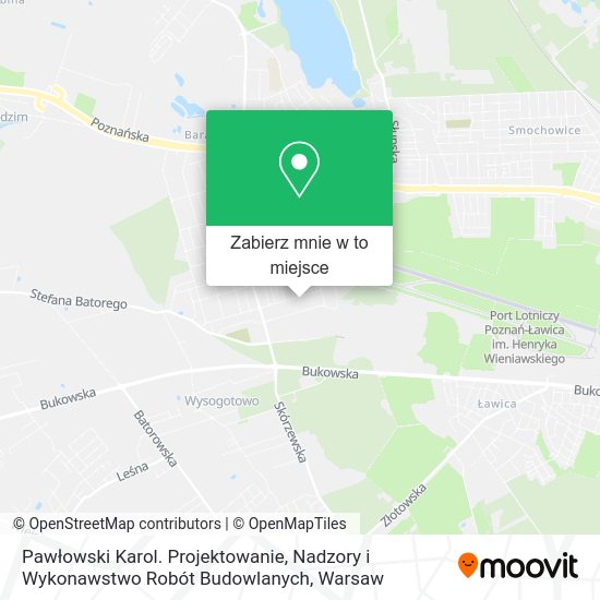 Mapa Pawłowski Karol. Projektowanie, Nadzory i Wykonawstwo Robót Budowlanych