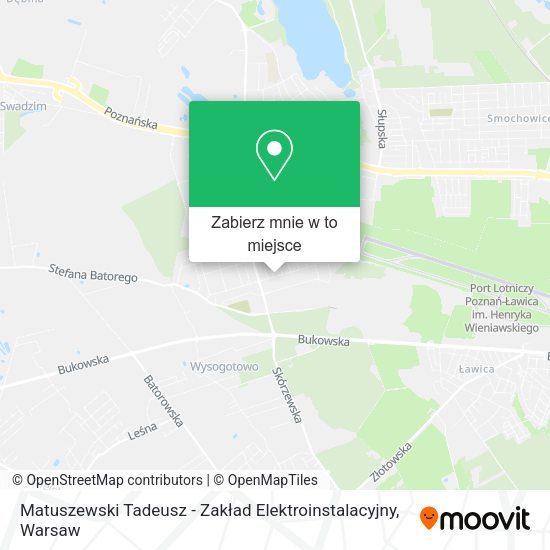 Mapa Matuszewski Tadeusz - Zakład Elektroinstalacyjny