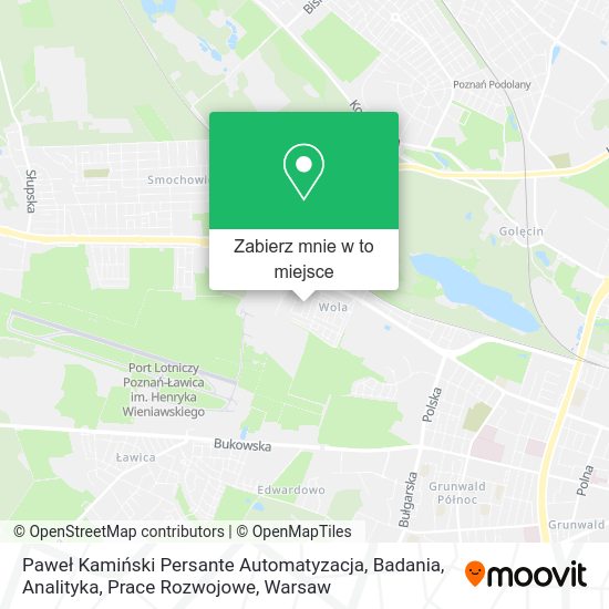 Mapa Paweł Kamiński Persante Automatyzacja, Badania, Analityka, Prace Rozwojowe