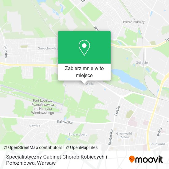 Mapa Specjalistyczny Gabinet Chorób Kobiecych i Położnictwa