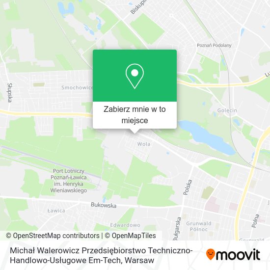 Mapa Michał Walerowicz Przedsiębiorstwo Techniczno-Handlowo-Usługowe Em-Tech