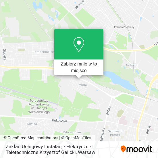 Mapa Zakład Usługowy Instalacje Elektryczne i Teletechniczne Krzysztof Galicki