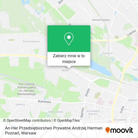 Mapa An-Her Przedsiębiorstwo Prywatne.Andrzej Herman Poznań