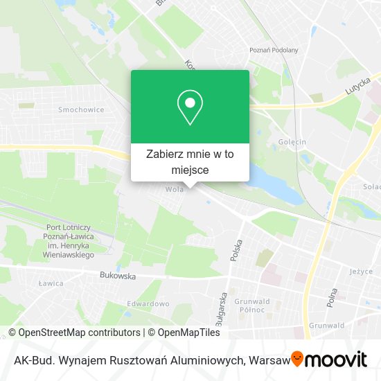 Mapa AK-Bud. Wynajem Rusztowań Aluminiowych