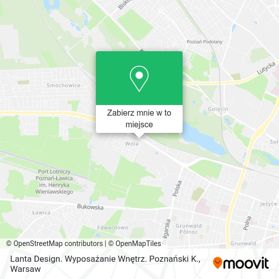 Mapa Lanta Design. Wyposażanie Wnętrz. Poznański K.